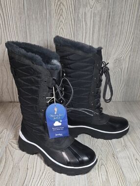JBU Waterproof Black Winter Boots Womens Size 6 NWT